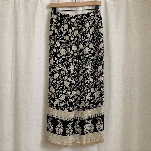 Talbots Dresses & Skirts - Talbots 1990’s 100% Silk Vintage Wrap Long Floral Elegant Formal Skirt 6